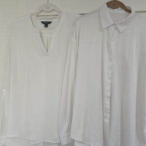 Simply Vera Vera Wang And Chigant Brand Ivory Blouses